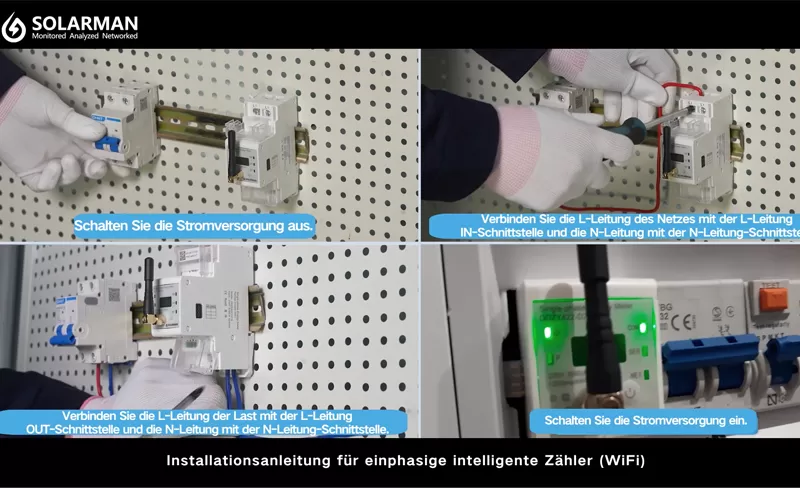 Medidor inteligente Einführung Und Installationsanleitung Des SOLARMAN