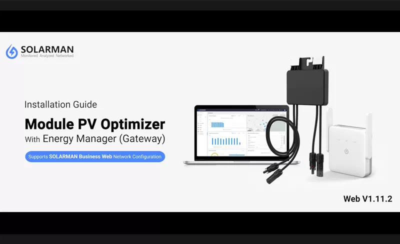 Guía de instalación-Módulo Optimizador PV con administración de energía (WEB)