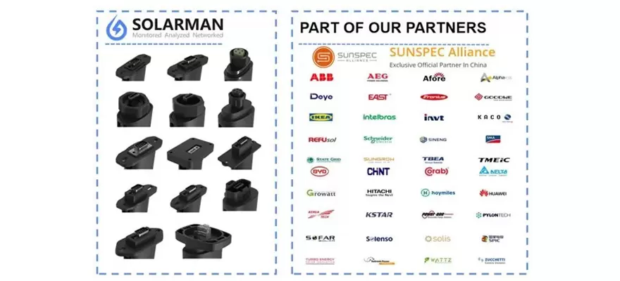 Potente aplicabilidad y Amplia compatibilidad del registrador de datos SOLARMAN